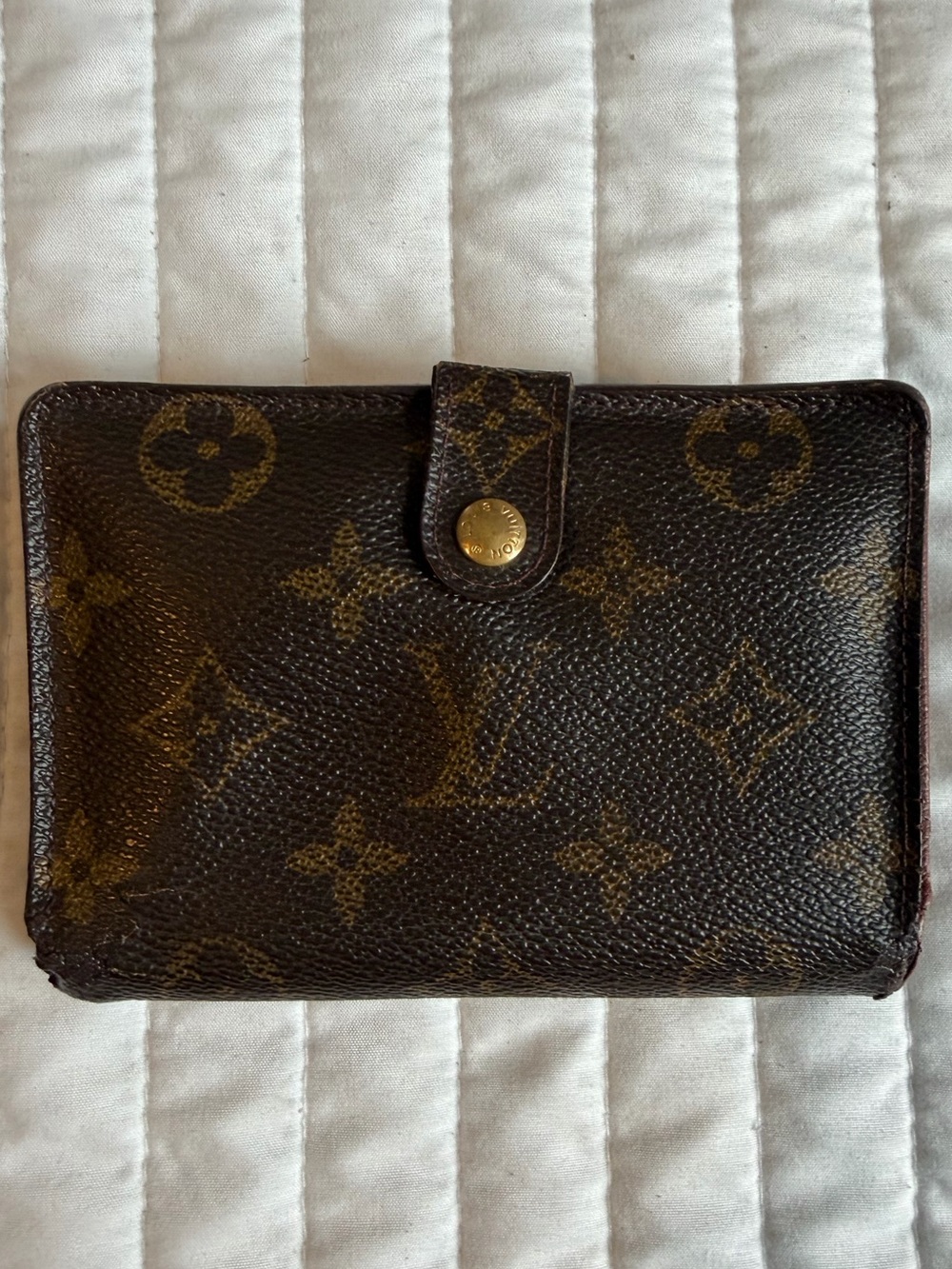 Louis Vuitton Monogram Canvas Snap Card & Key Holder in Brown and Gold